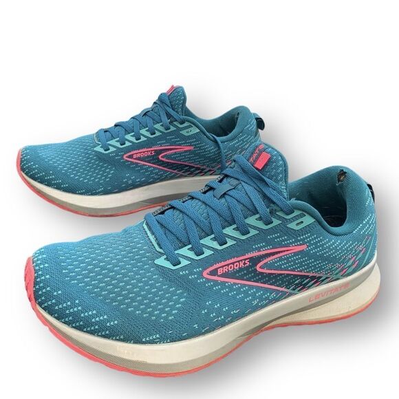 Brooks Women’s Levitate-5 Running Shoes Blue Pink Trainers Sneakers Size 9.5 - Picture 7 of 13